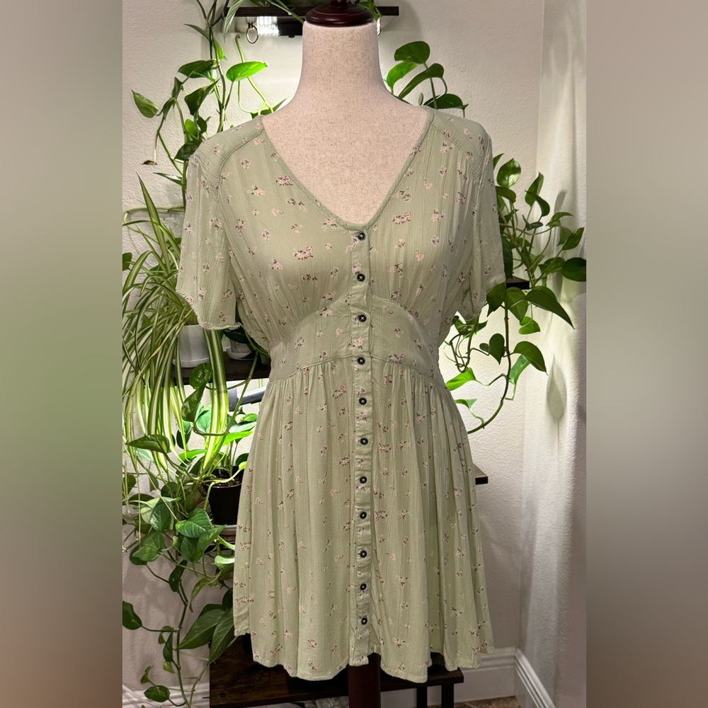 Billabong Sage Floral Mini Dress